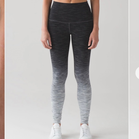 lululemon athletica Pants - lululemon Wunder Under Leggings Womens 4 Ombre Black White Grey Yoga